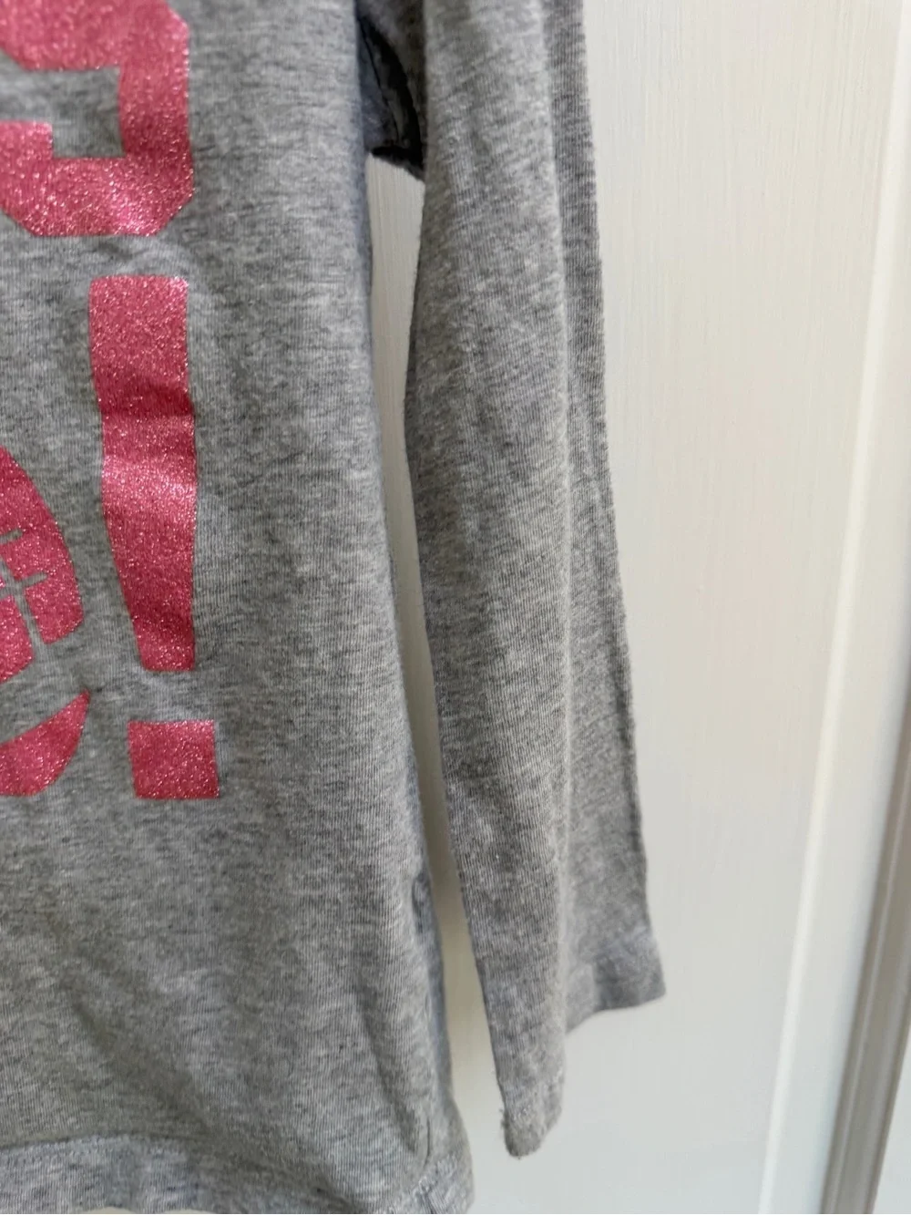 Carter's Girls 4 Gray Long-Sleeve Tee Shirt with Pink 